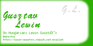 gusztav lewin business card